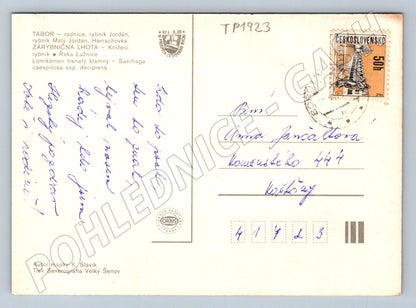 Pohlednice Táborsko místopisná s mapou 1970 (TP1923)