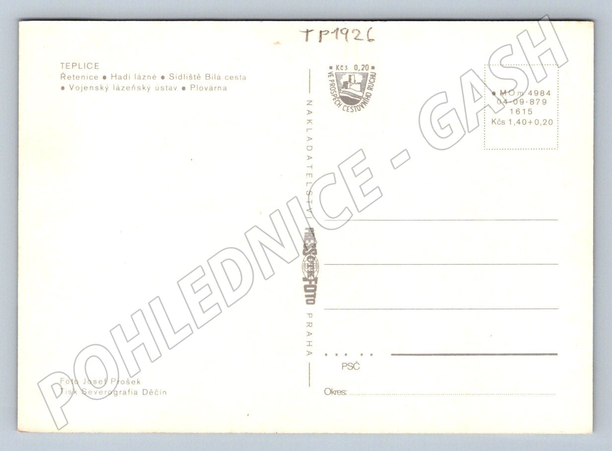 Pohlednice Teplice různé pohledy (TP1926)