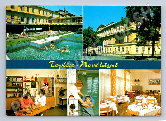 Pohlednice Teplice Nové lázně bazén jídelna (TP1929)