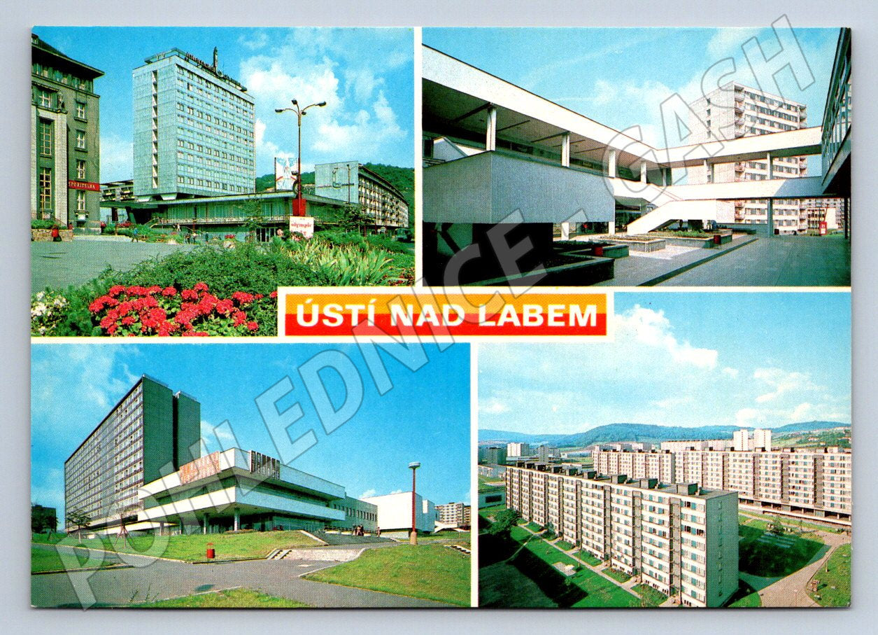 Pohlednice Ústí nad Labem pohledy na město (TP1936)