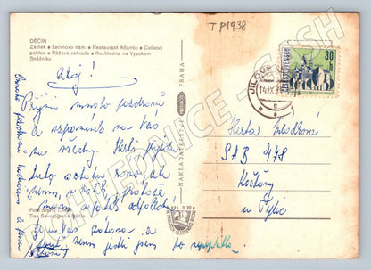 Pohlednice Děčín městské panorama a památky (TP1938)