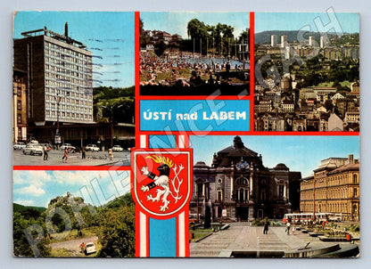 Pohlednice Ústí nad Labem koláž pohledů 1973 (TP1940)