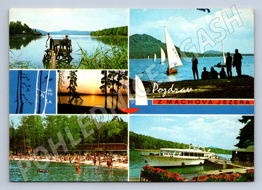 Pohlednice Máchovo jezero koláž scény 1973 (TP1942)