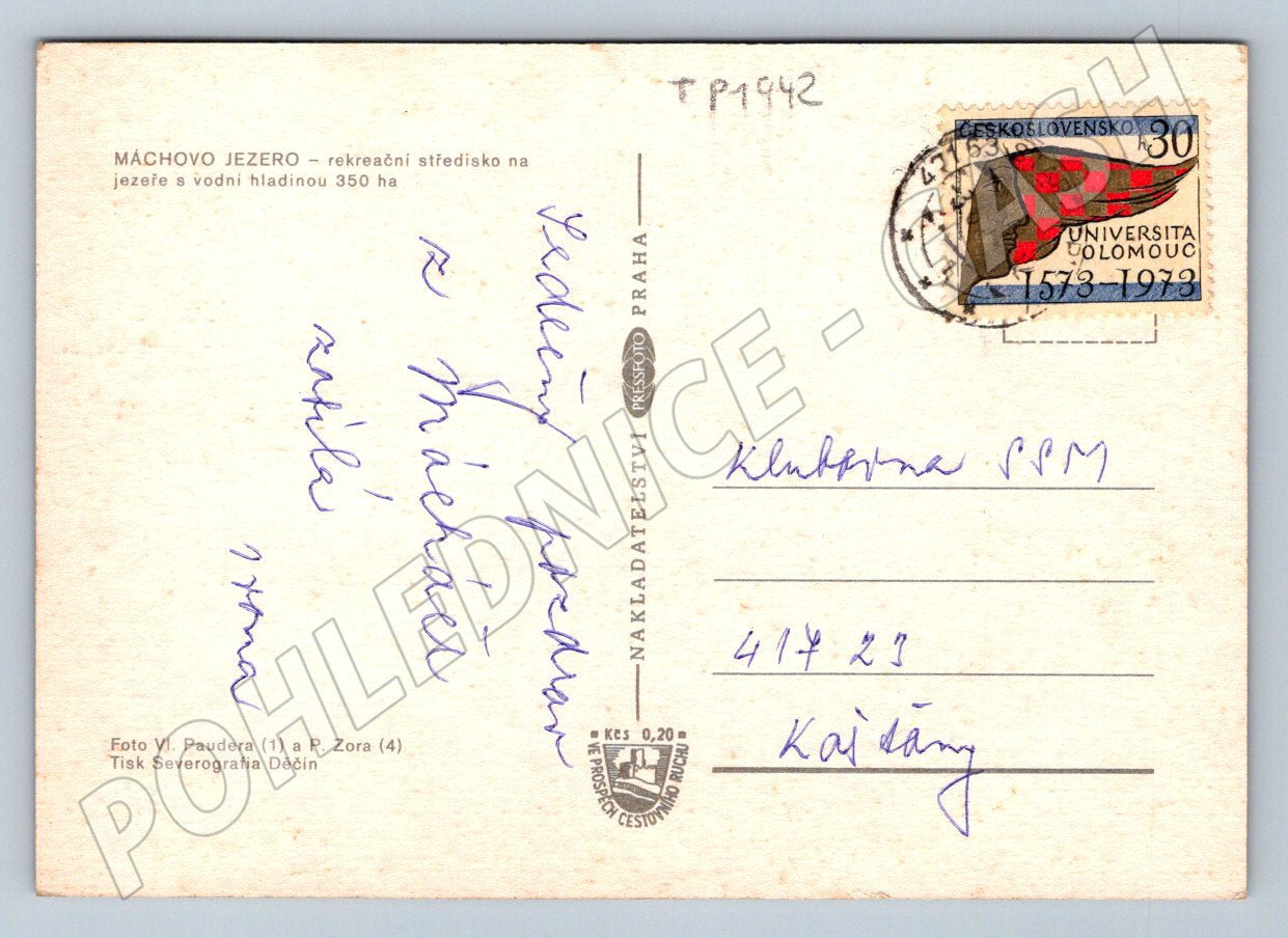 Pohlednice Máchovo jezero koláž scény 1973 (TP1942)