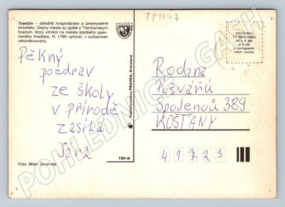 Pohlednice Slovensko Trenčín hrad a město (TP1947)