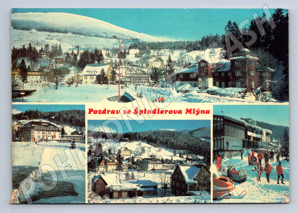 Pohlednice Špindlerův Mlýn zimní středisko lyžování 1985 (TP1949)