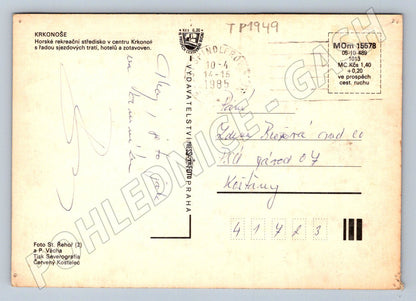 Pohlednice Špindlerův Mlýn zimní středisko lyžování 1985 (TP1949)