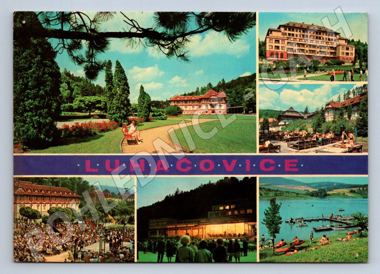 Pohlednice Luhačovice multizáběr 1966 (TP1952)