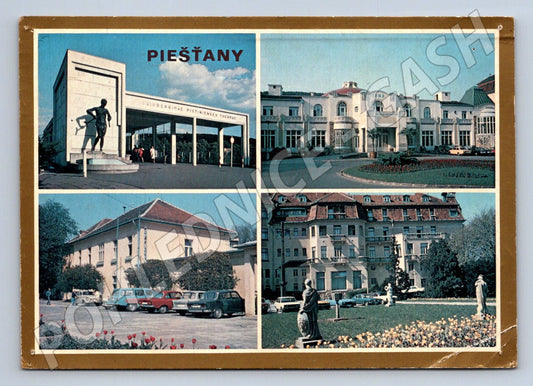 Pohlednice Slovensko Piešťany lázně koláž 1985 (TP1953)