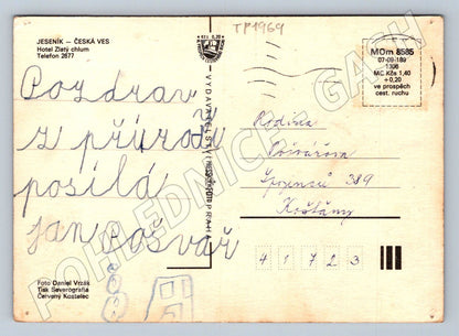 Pohlednice Jeseník hotel Zlatý Chlum (TP1969)