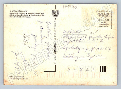 Pohlednice Slapská přehrada Živohošť (TP1970)