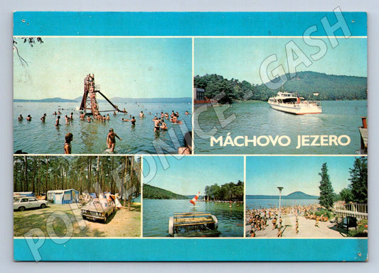 Pohlednice Máchovo jezero Staré Splavy rekreace 1971 (TP1971)