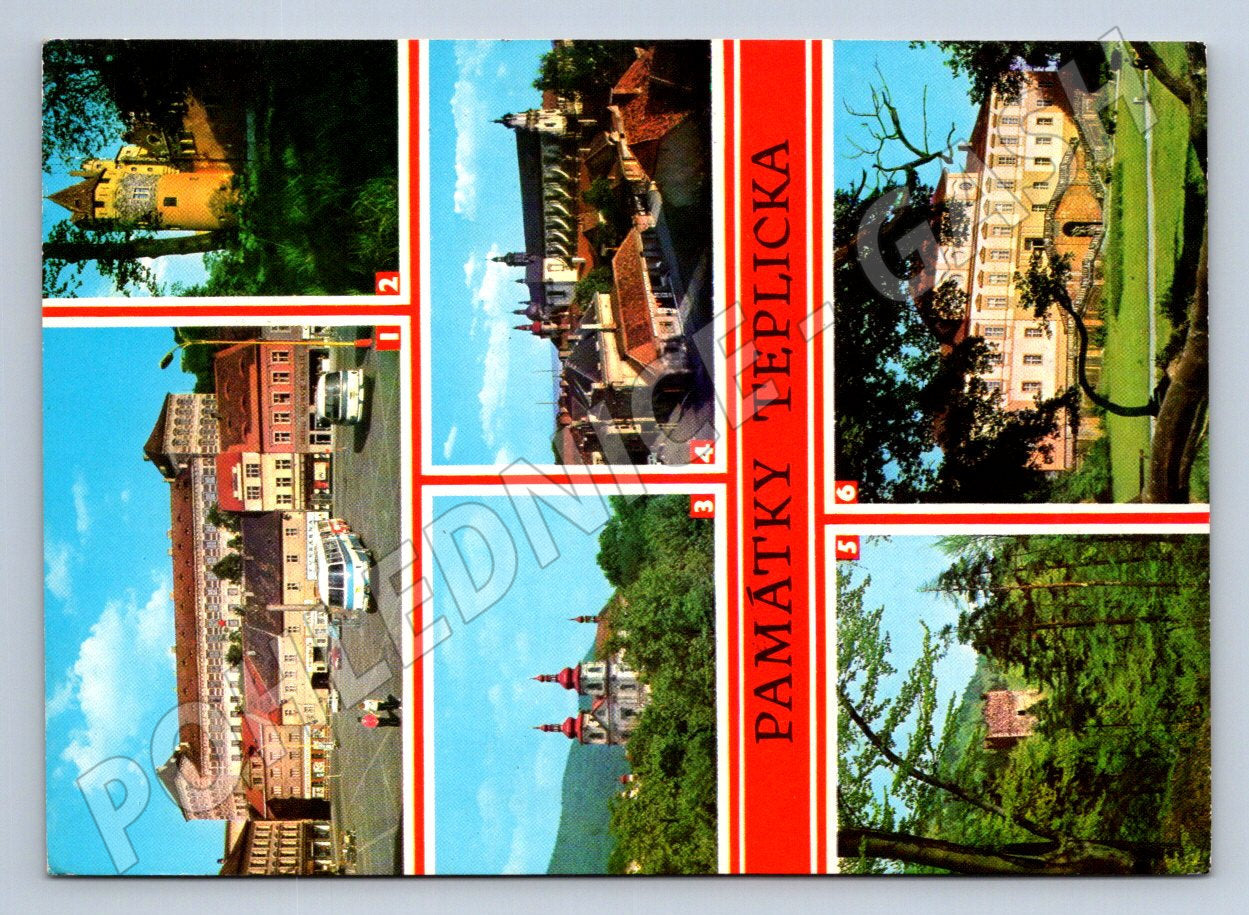 Pohlednice Teplice sběrné památky 1973 (TP1973)