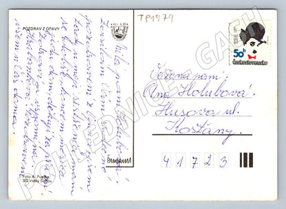 Pohlednice Opava koláž městských motivů 1997 (TP1979)