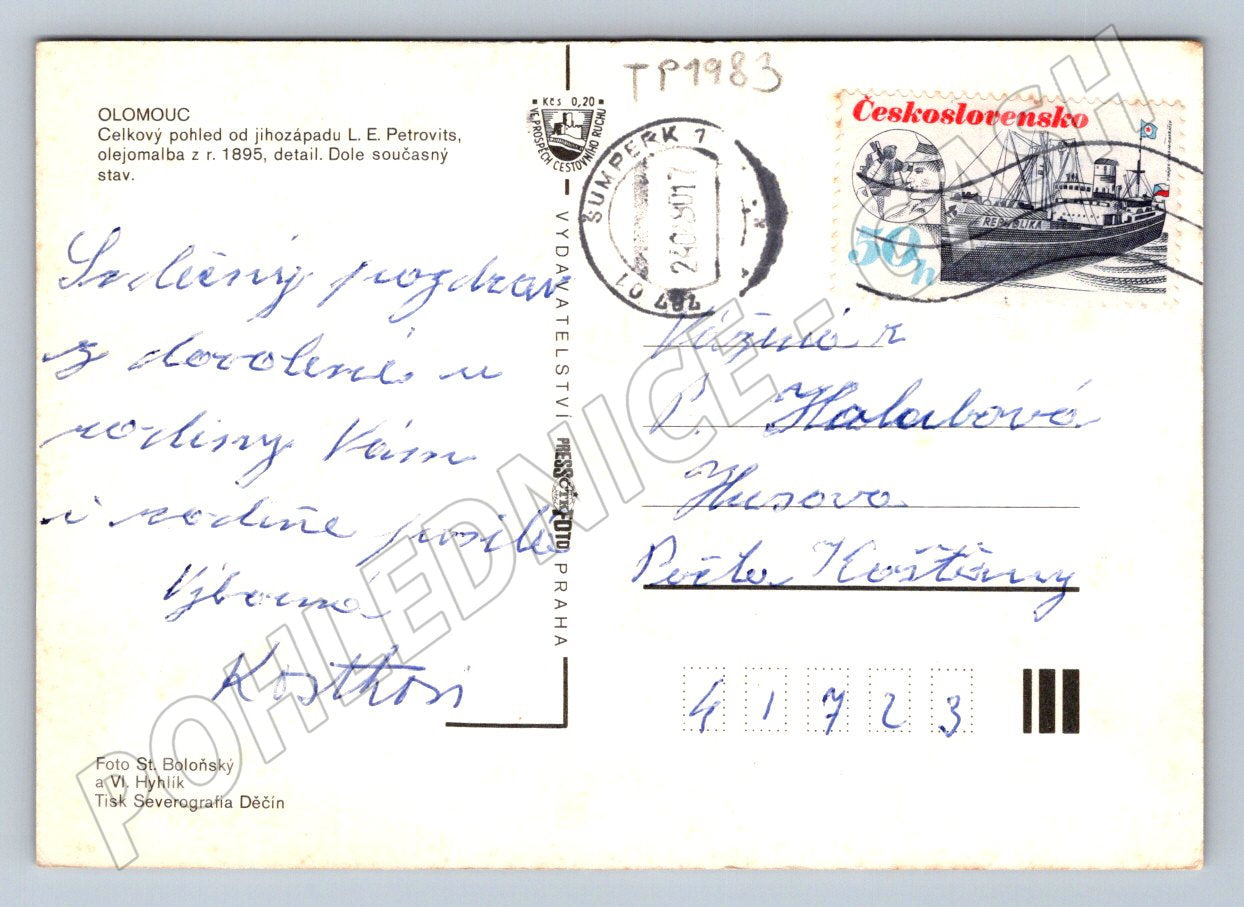 Pohlednice Olomouc historické pohledy (TP1983)