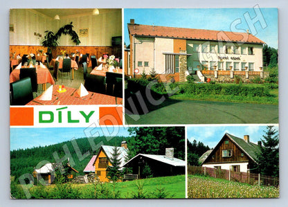 Pohlednice Díly okres Domažlice Hotel Sebek a domy (TP1985)