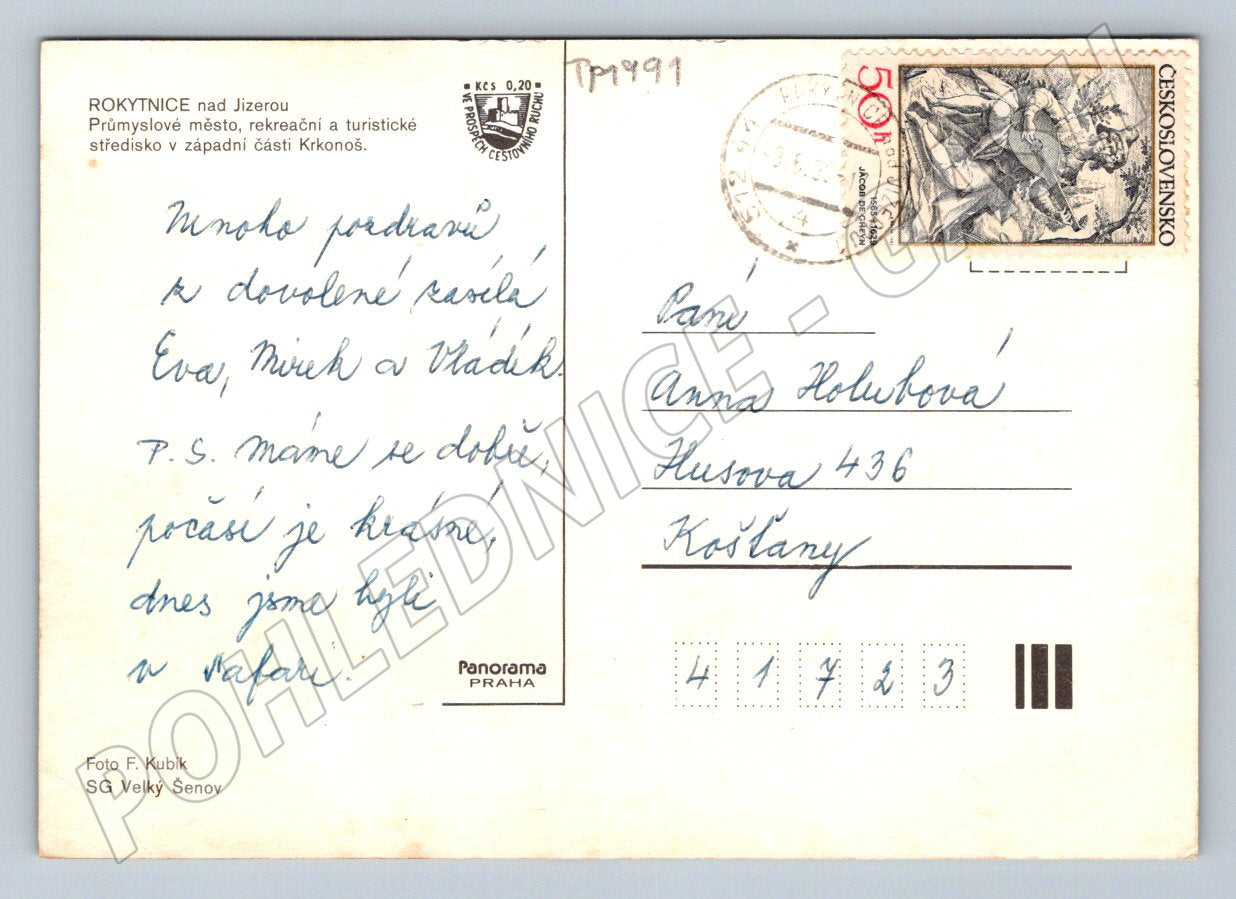 Pohlednice Rokytnice nad Jizerou pohledy město a krajina (TP1991)