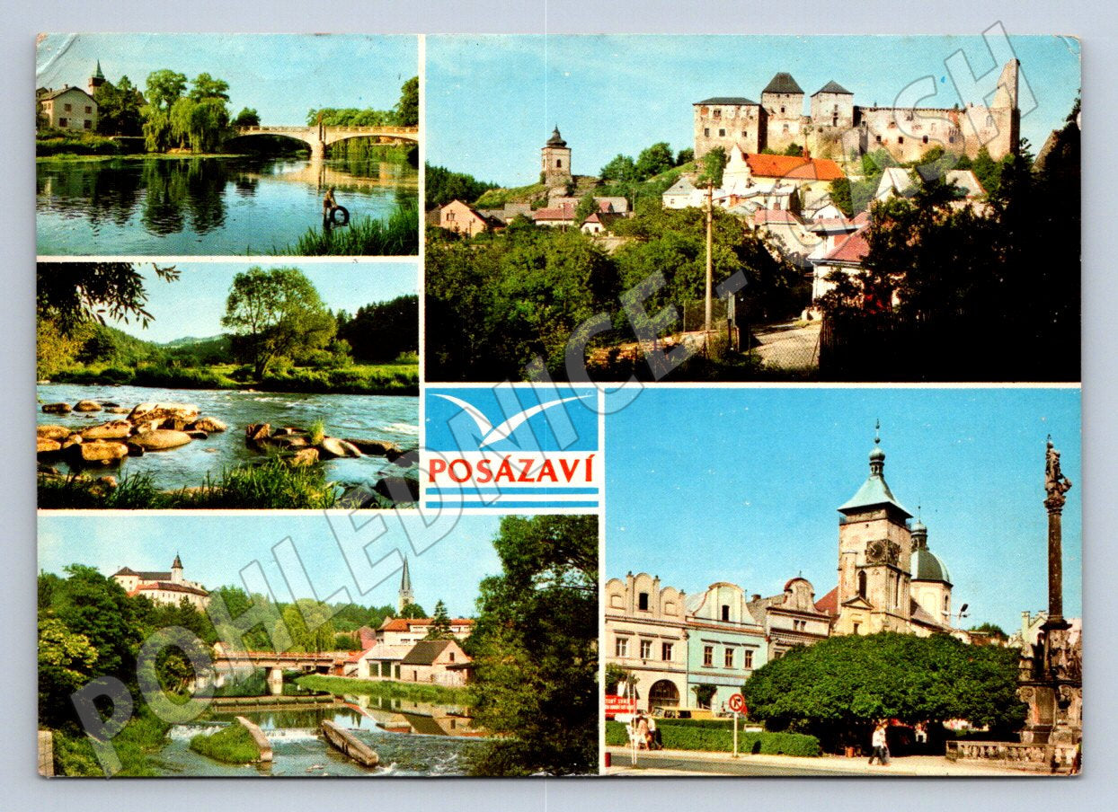 Pohlednice Posázaví multivrcha Světlá, Ledeč nad Sázavou (TP1997)