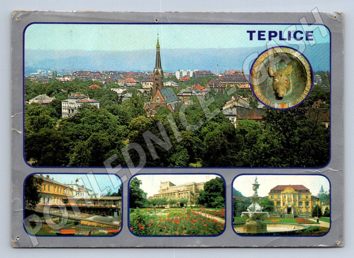 Pohlednice Teplice panorama a detaily 1965 (TP2000)