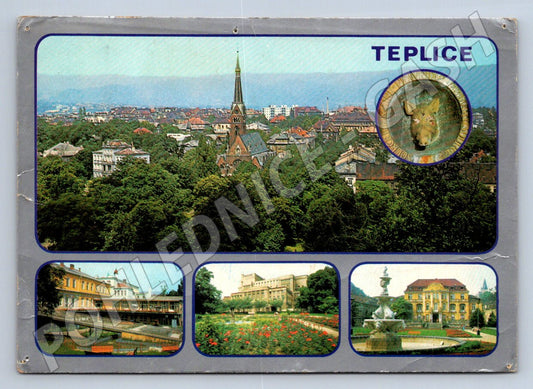 Pohlednice Teplice panorama a detaily 1965 (TP2000)