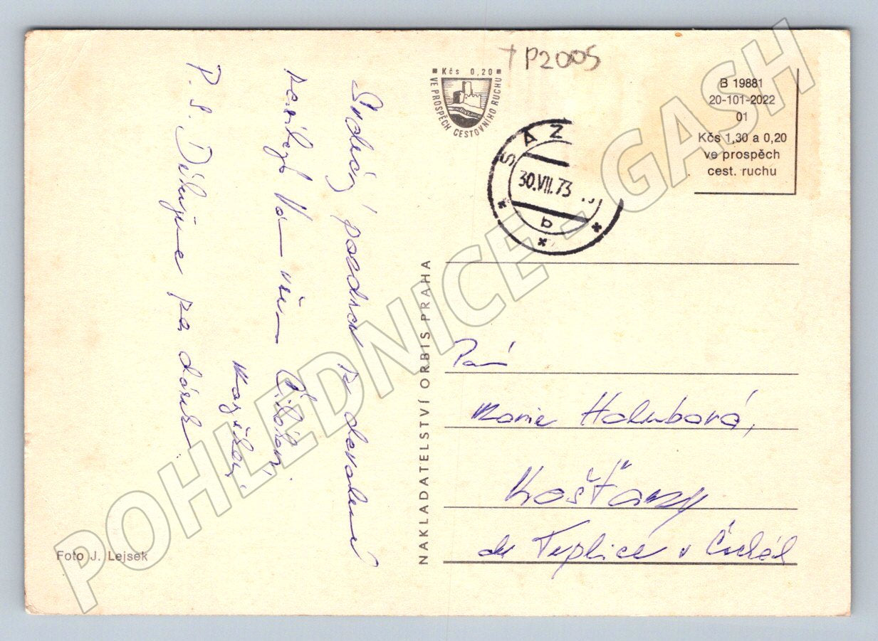 Pohlednice Samopše záběry z okolí 1973 (TP2005)