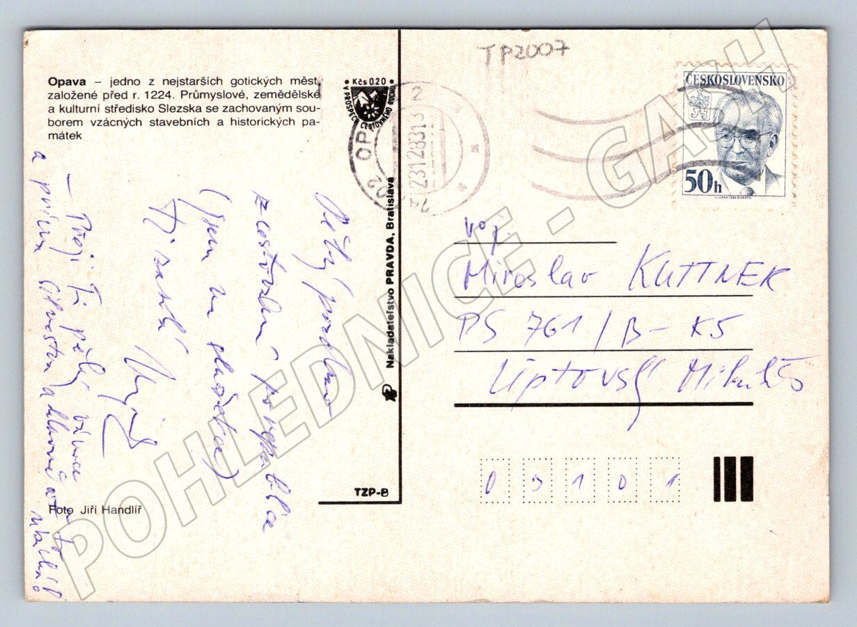 Pohlednice Opava koláž památek 1983 (TP2007)