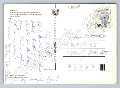 Pohlednice Teplice vice zaberu Sidliste divadlo 1969 (TP2008)