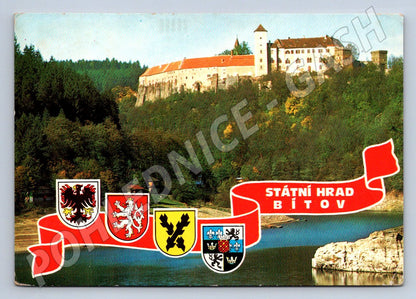 Pohlednice Bítov hrad s erby (TP2010)