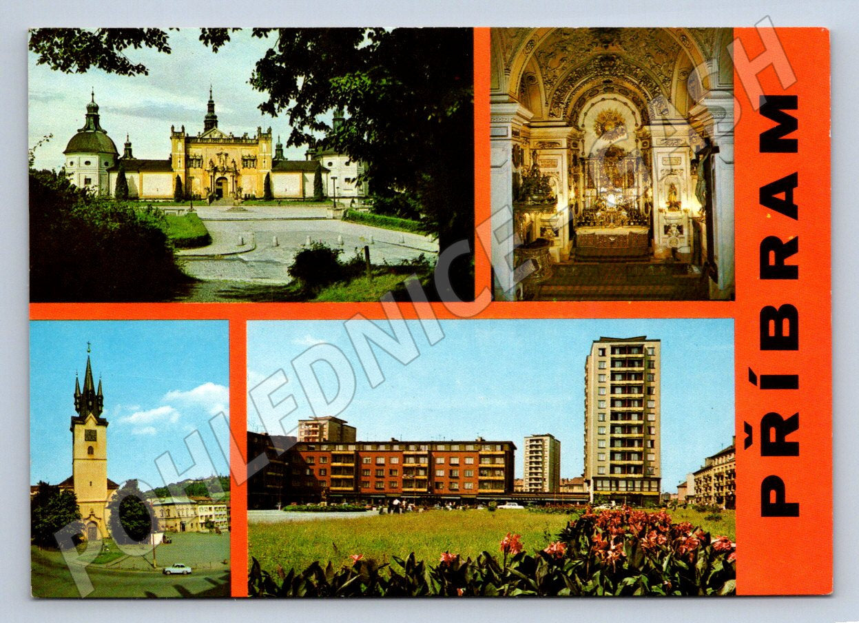 Pohlednice Příbram Svatá Hora Náměstí Sídliště 1969 (TP2017)