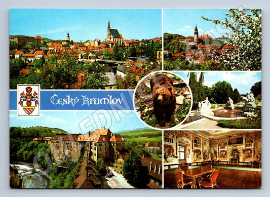 Pohlednice Český Krumlov koláž pohledů 1982 (TP2022)