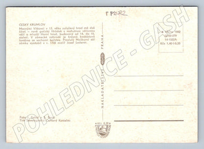 Pohlednice Český Krumlov koláž pohledů 1982 (TP2022)