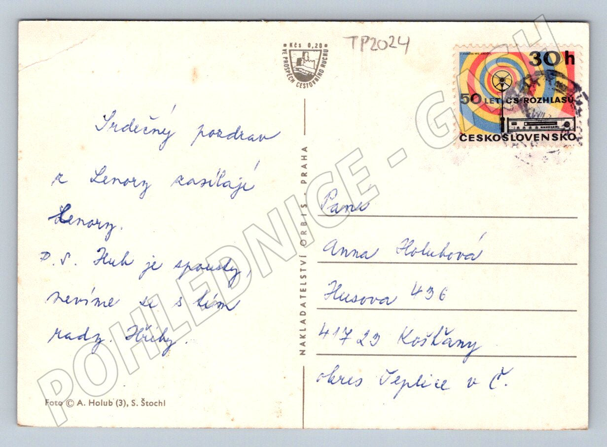Pohlednice Šumava Lenora Soumarský most kemping 1973 (TP2024)