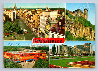 Pohlednice Pardubice Třída Míru, Kunětická hora, Prior (TP2027)