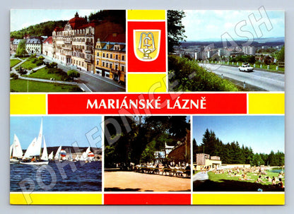 Pohlednice Mariánské Lázně koláž 1976 (TP2028)