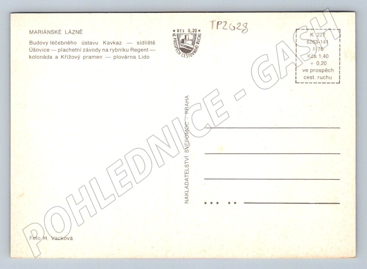 Pohlednice Mariánské Lázně koláž 1976 (TP2028)