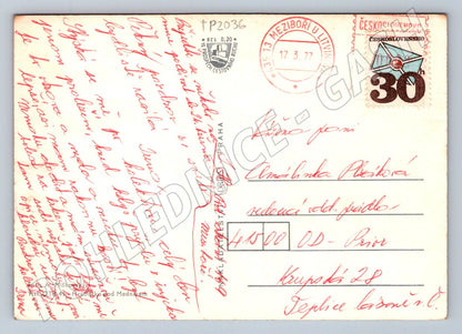 Pohlednice Meziboří různé pohledy 1977 (TP2036)