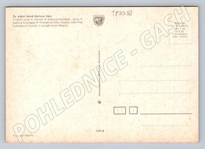 Pohlednice Karlovy Vary Vřídelní, Sadová kolonáda (TP2038)