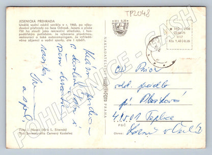 Pohlednice Jesenická přehrada, vodní sporty 1975 (TP2048)