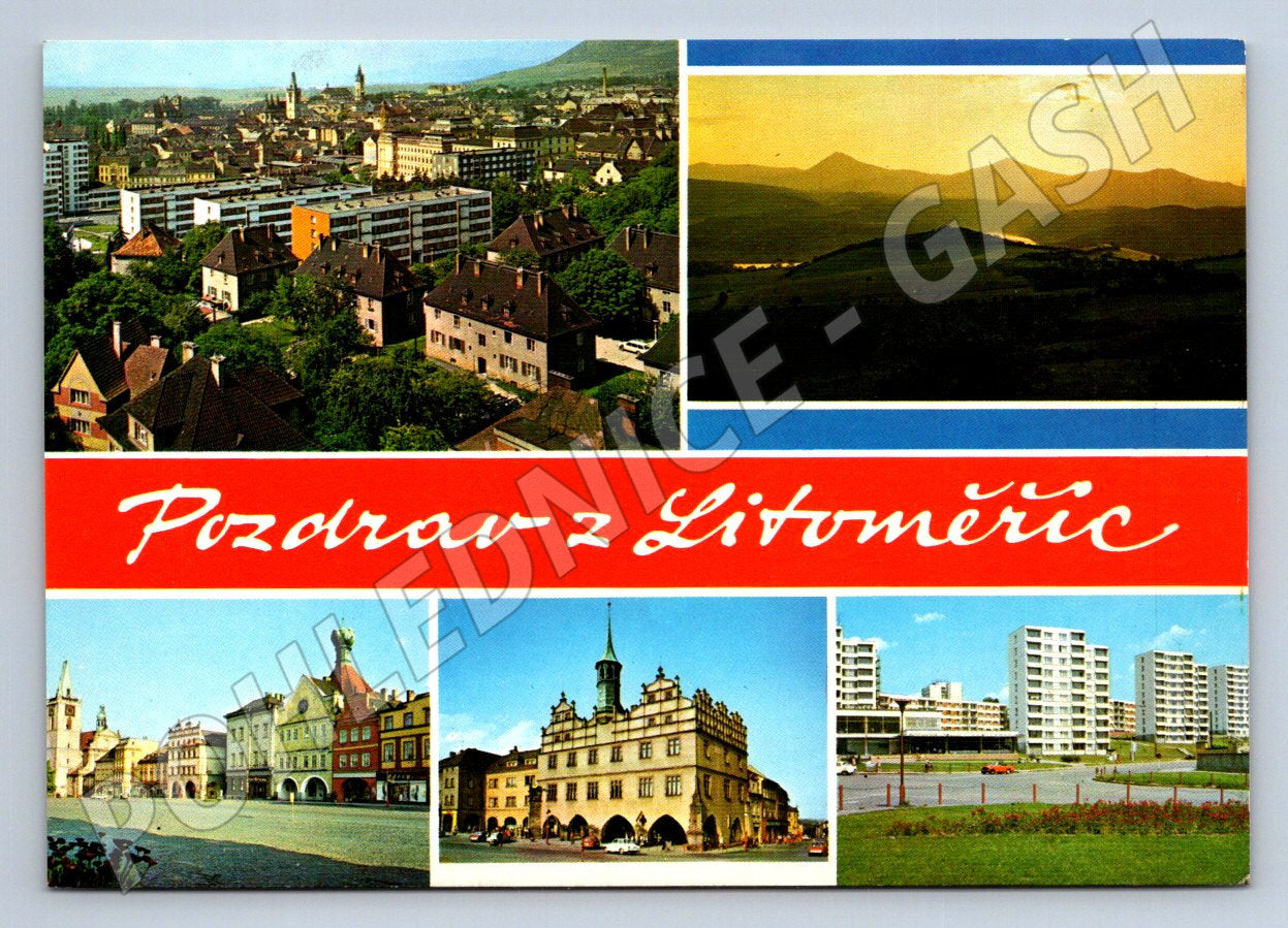 Pohlednice Litoměřice koláž pohledů (TP2050)