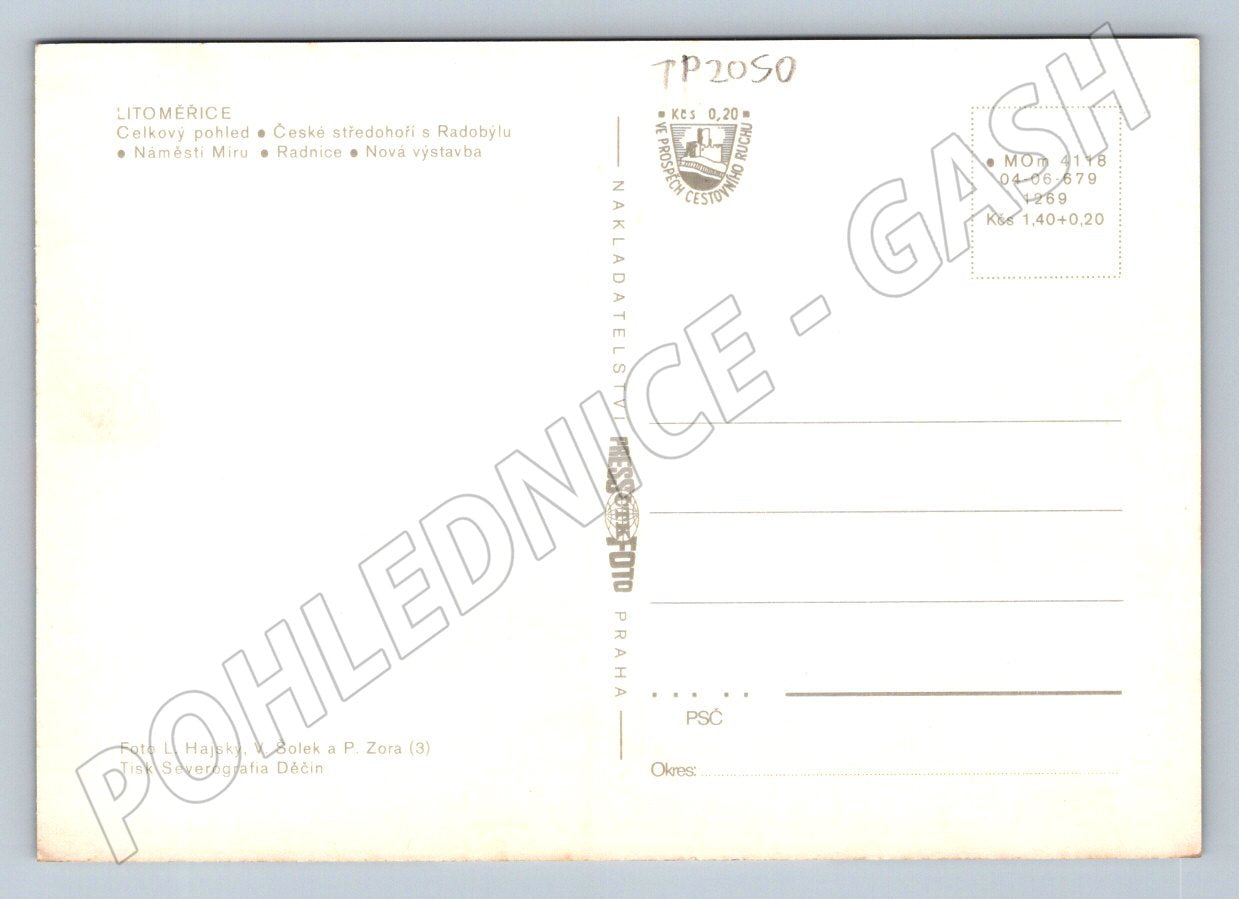 Pohlednice Litoměřice koláž pohledů (TP2050)