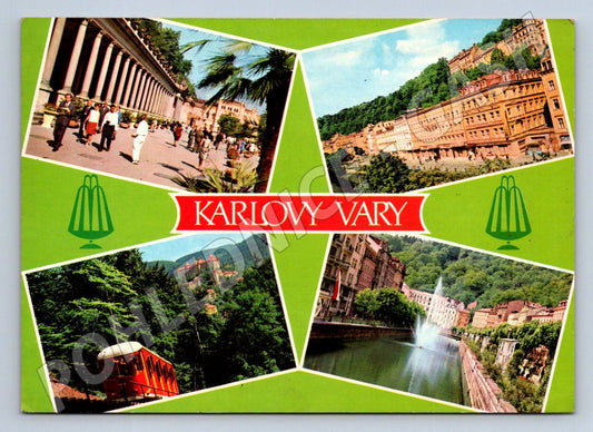 Pohlednice Karlovy Vary koláž památek (TP2052)