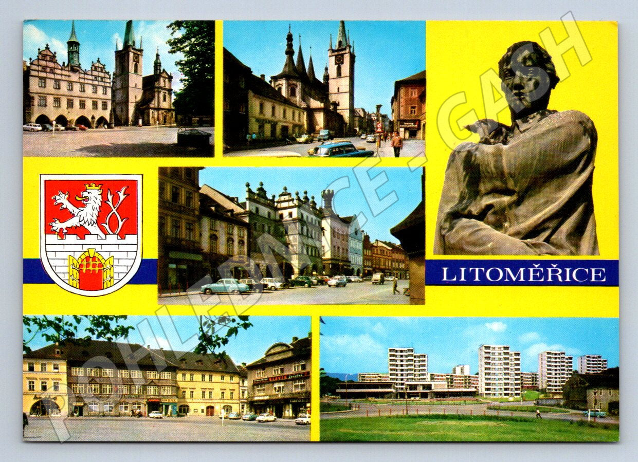 Pohlednice Litoměřice koláž památek a sídliště (TP2054)