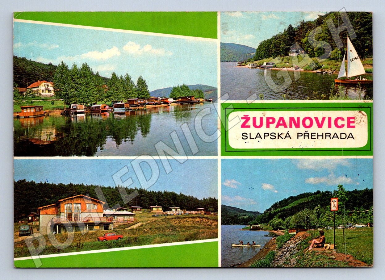 Pohlednice Županovice Slapská přehrada 1981 (TP2060)