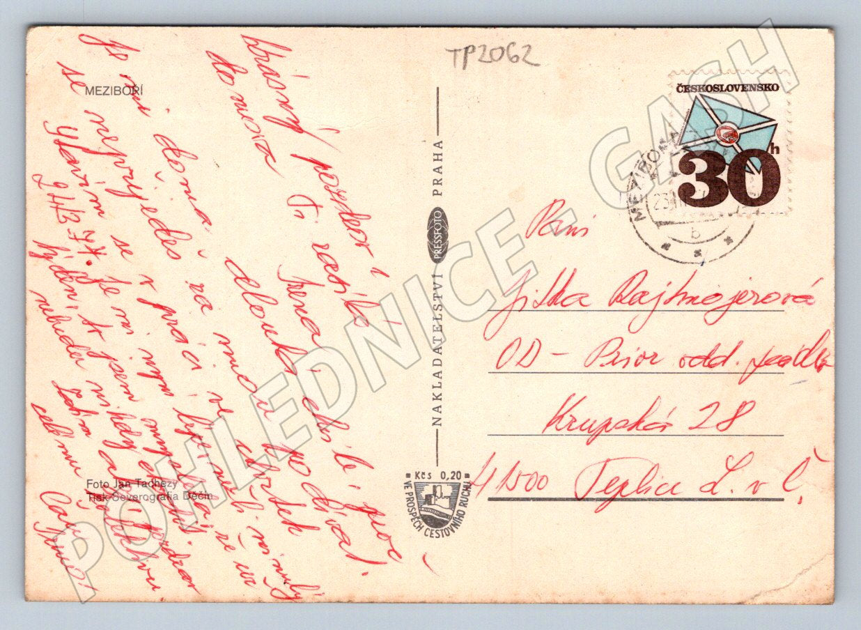 Pohlednice Meziboří sídliště cca 1970 (TP2062)