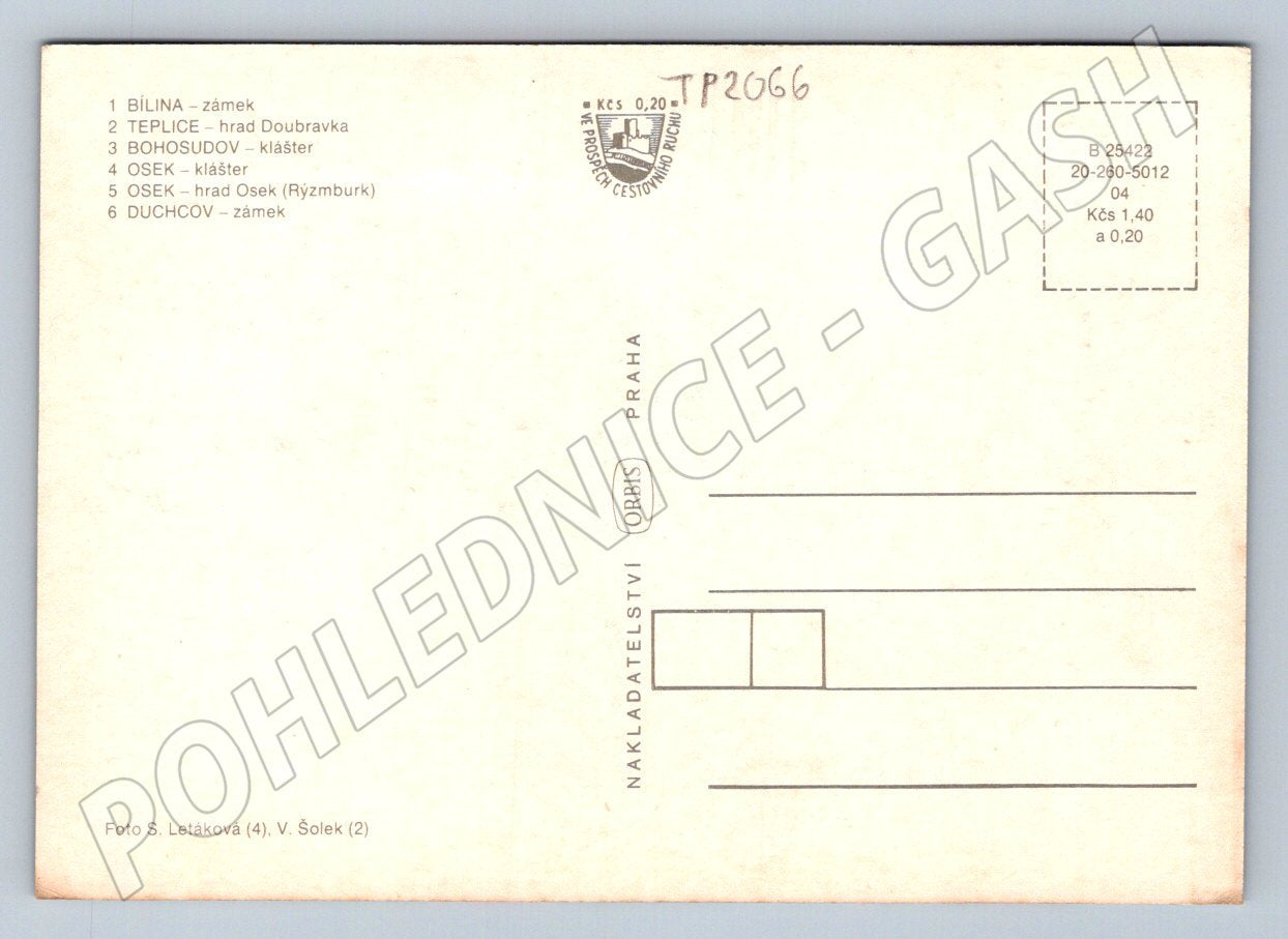 Pohlednice Památky Teplicka Bílina Teplice Duchcov (TP2066)