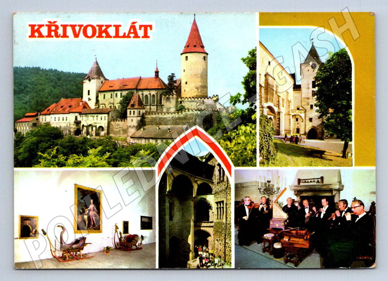 Pohlednice Křivoklát hrad a interiéry 1973 (TP2070)