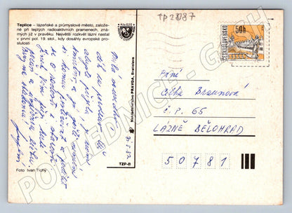 Pohlednice Teplice panorama město 1982 (TP2087)