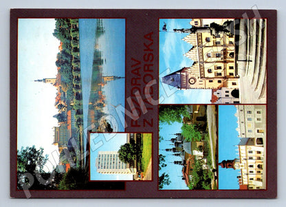 Pohlednice Tábor a okolí koláž památek 1977 (TP2099)