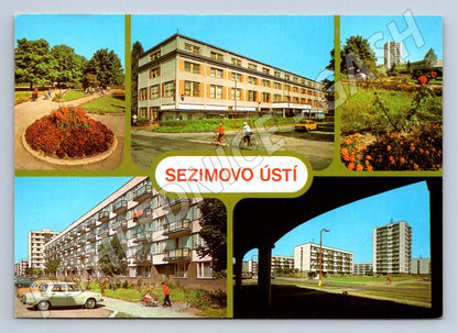 Pohlednice Sezimovo Ústí sídliště a budovy 1979 (TP2101)