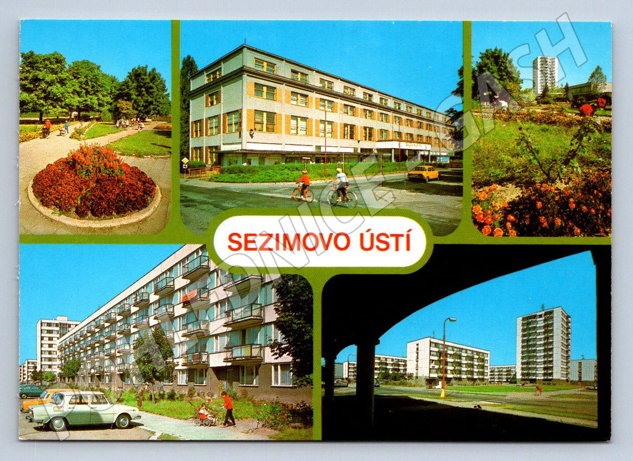 Pohlednice Sezimovo Ústí paneláky sídliště c. 1979 (TP2102)